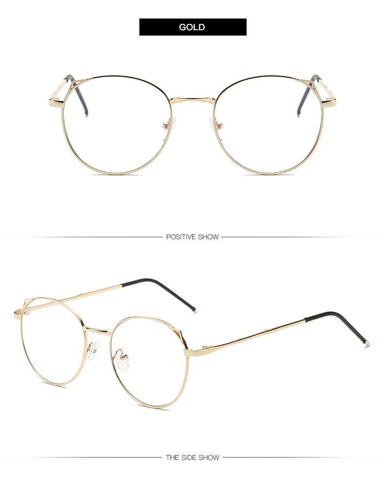 Lunettes de mode femelle ovale en metal cadder femmes de lunettes прозрачные lunettes Lunettes Hommes