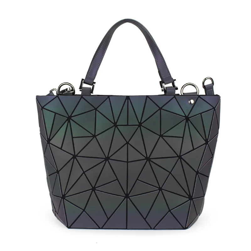 Flowers Poetry Bag Women Luminous sac bao Bag Diamond Tote Geometry