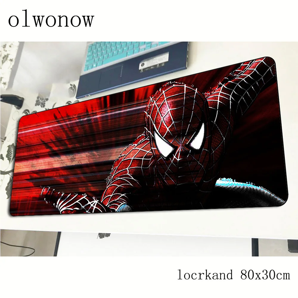 Коврик для мыши с человеком-пауком 80x30 см, игровой коврик для мыши с аниме, геймерский коврик, Новое поступление, игровой компьютерный стол, клавиатура, большие игровые коврики