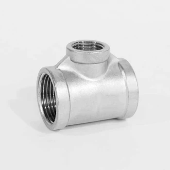 

1-1/2" BSP Female x 1-1/4" BSP Female x 1-1/2" BSP Female Tee 3 Way 201 Stainless Steel Pipe Fitting Connector For Water Oil Air