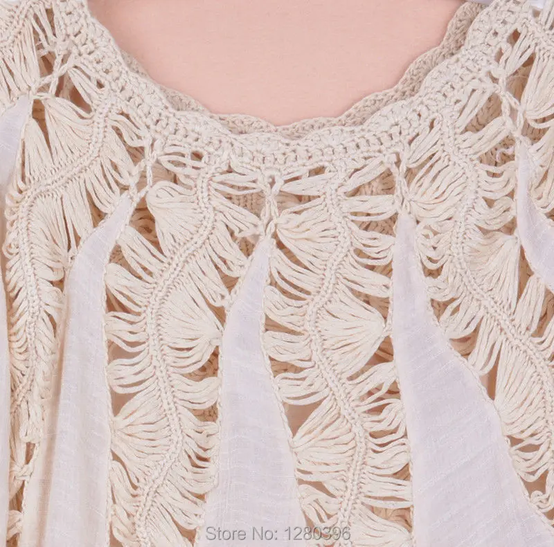 New hot sale blouse Summer autumn fashion hollow out handmade crocheted batwing sleeve cotton pullover women blouse shirt 1707 New hot sale blouse Summer autumn fashion hollow out handmade crocheted batwing sleeve cotton pullover women blouse shirt 1707