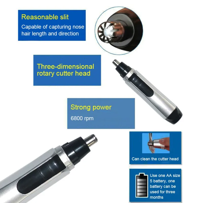Профессиональное удаление волос инструмент носа ушей Триммер электрический триммер для носа волос тример для бритья Уход за лицом для Для мужчин 4137