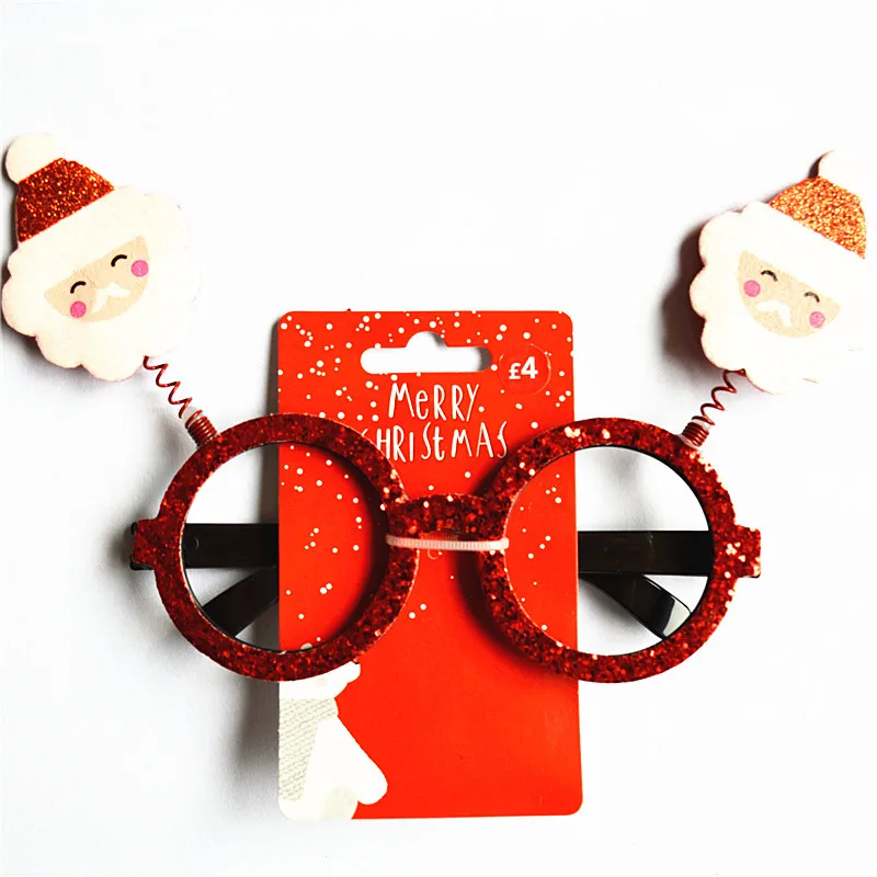 Funny Christmas Ornaments Glasses Frames Evening Party Toy Kids Glasses Xmas Gifts Decor Festive Party Supplies