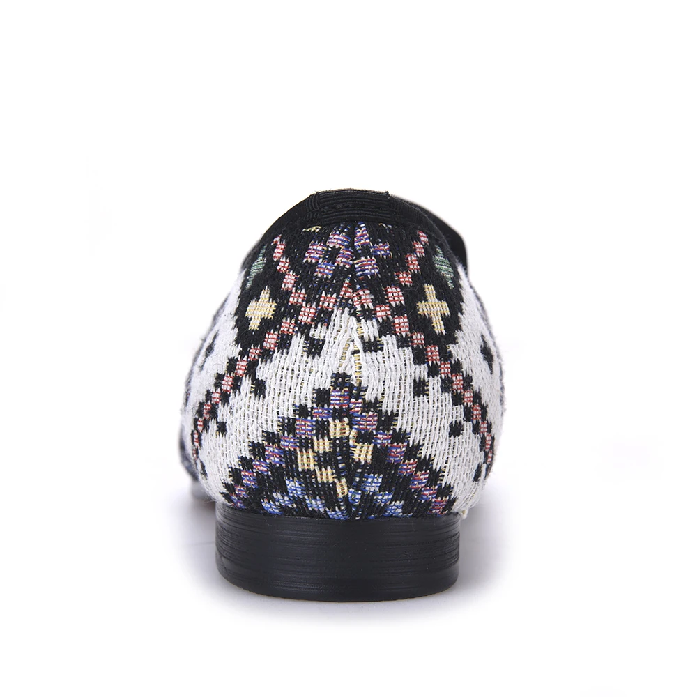 Nouveau De Treillis Fumer Casual Couleurs Pantoufle Mélangées Style Piergitar Chaussures 4 17 Hommes Partie Multi Nous Ethnique Plat Mocassins Taille w8X0kNnOP