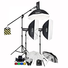 Godox 3x DP400II 400Ws / DP600II 600Ws 2.4G Wirelss X1T Transmitter Studio Flash Strobe Lighting Kit + Softbox & Light Stand Set