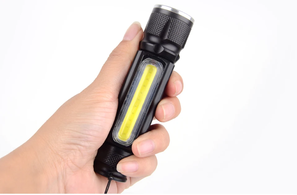 USB светодиодный фонарик XML T6 тактический фонарик магнит кемпинг аккумуляторная лампа фонарь Водонепроницаемый зум 18650 батарей вспышка света