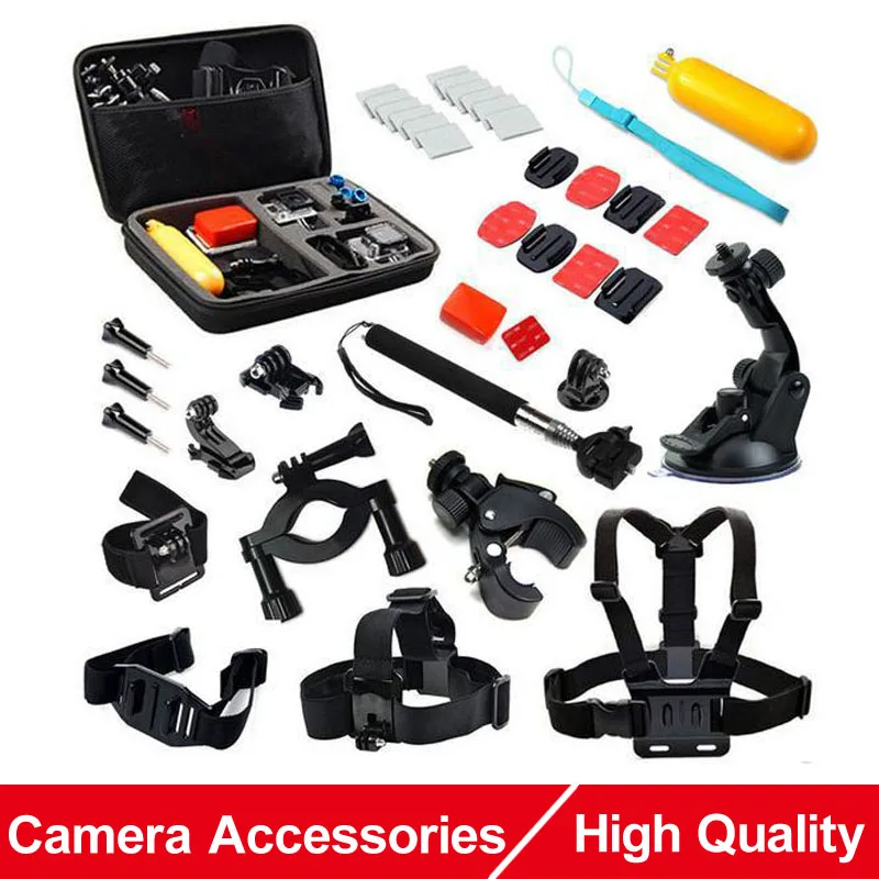 Action Camera Accessories Set EVA Collection Box Monopod Headband Chest Strap Bobber For Gopro Hero 5 4 SJCAM Sj4000 ENEN H9 Cam