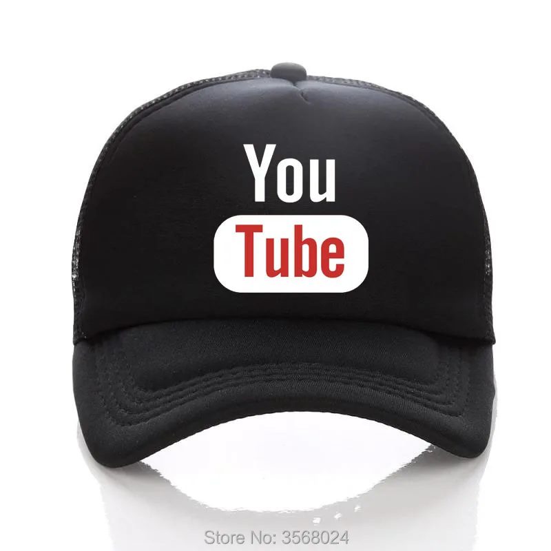 

Kids/MEN/Women You Tube Trucker Cap Summer Mesh Sun CAPS RED YOU TUBE Baseball Hats Family Children Adult Caps adjust Men hat
