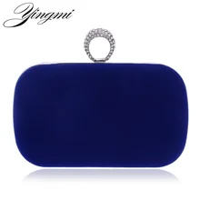 Yingmi Кольца бриллиантами Для женщин Вечерние сумки кошелек металлический Клатчи Сумки Вечерние сумки для свадьбы кристалл роскошный Женские Кошельки