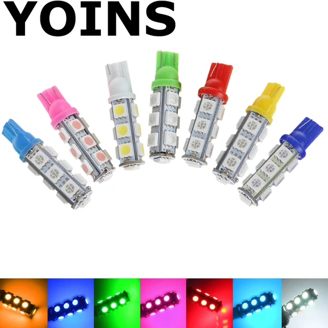 Оптовая продажа белый T10 13 SMD 5050 автомобиля боковой Лампа 194 168 W5W светодио дный Клин лампы автомобилей светодио дный 1 шт.