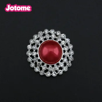 

10pcs a lot 20mm flat back rhinestone pearl button ---mix colors