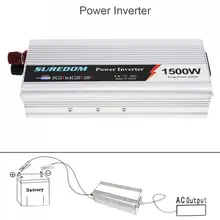 1500W DC 12V 24V to AC 220V 110V USB Portable Power Charger Converter Car Inverter for Electronic Products Sugar Power 3000W very beautiful power inverter dc 12v to 220v ac car inverter outlets with usb port charger travel portable converter for laptop
