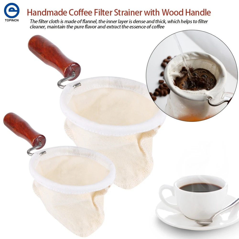 Reusable Flannel Cloth Handmade Reusable Coffee Filter Strainer With
