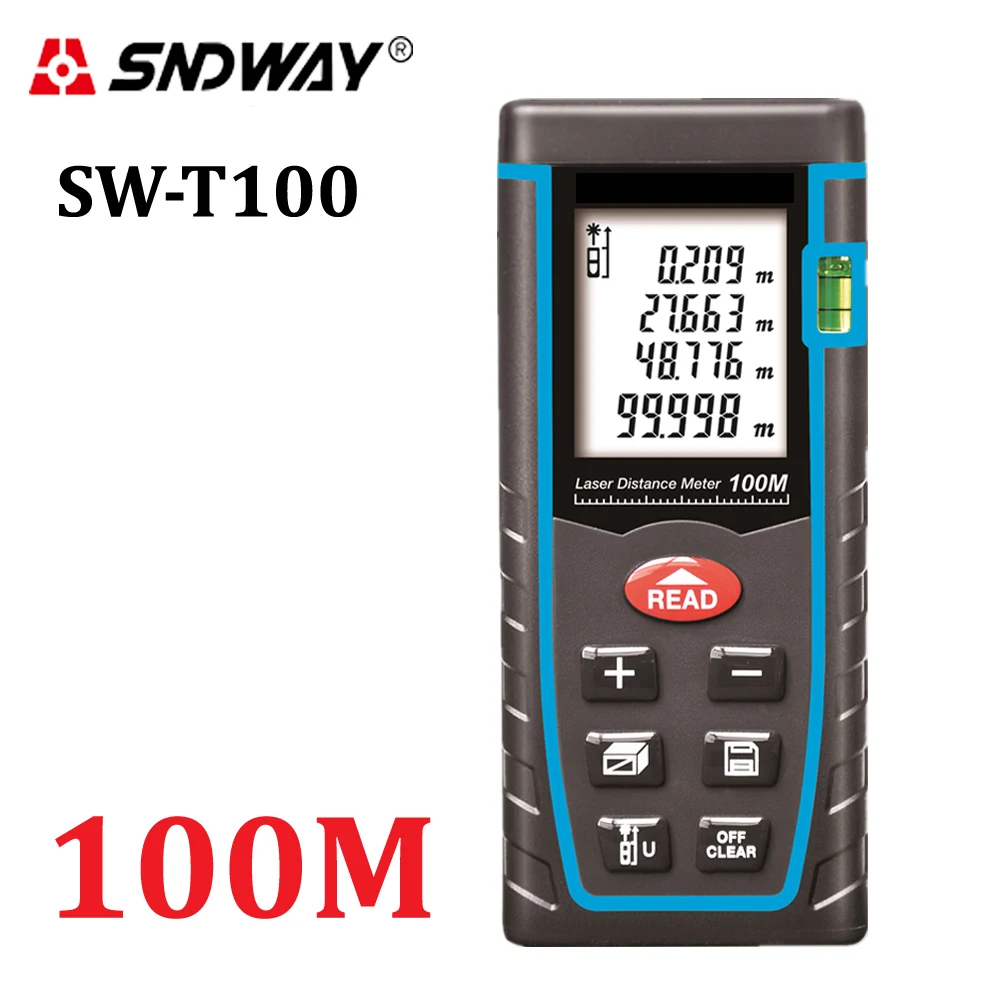 Лазер SNDWAY дальномер 40 м 60 80 100 измерительный измеритель расстояния цифровой