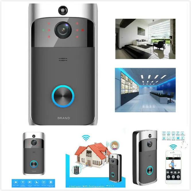 Wi-Fi беспроводной видеодомофон двусторонний разговор Смарт дверной звонок Камера Безопасности HD