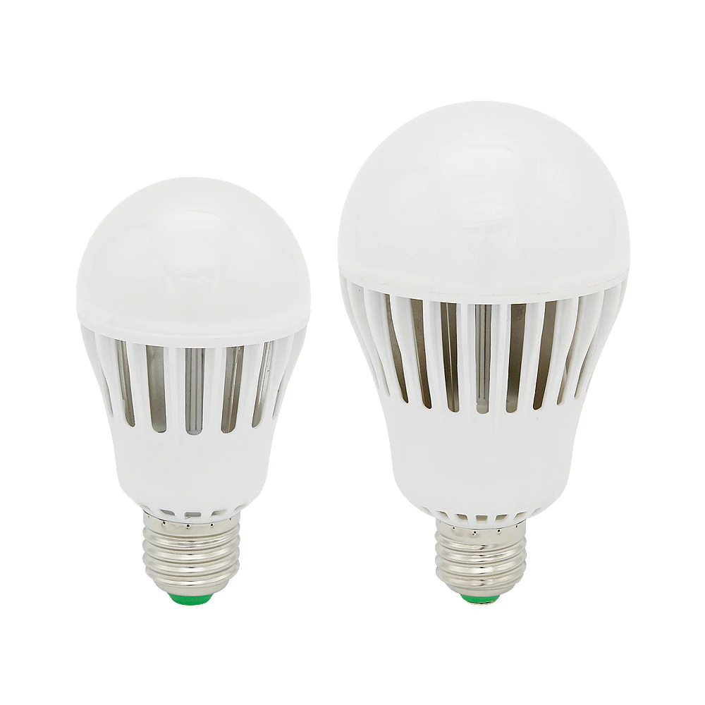 Real Wattage No Flicker Dimmable E27 LED 9W 12W 15W 18W Bulb SMD 5730