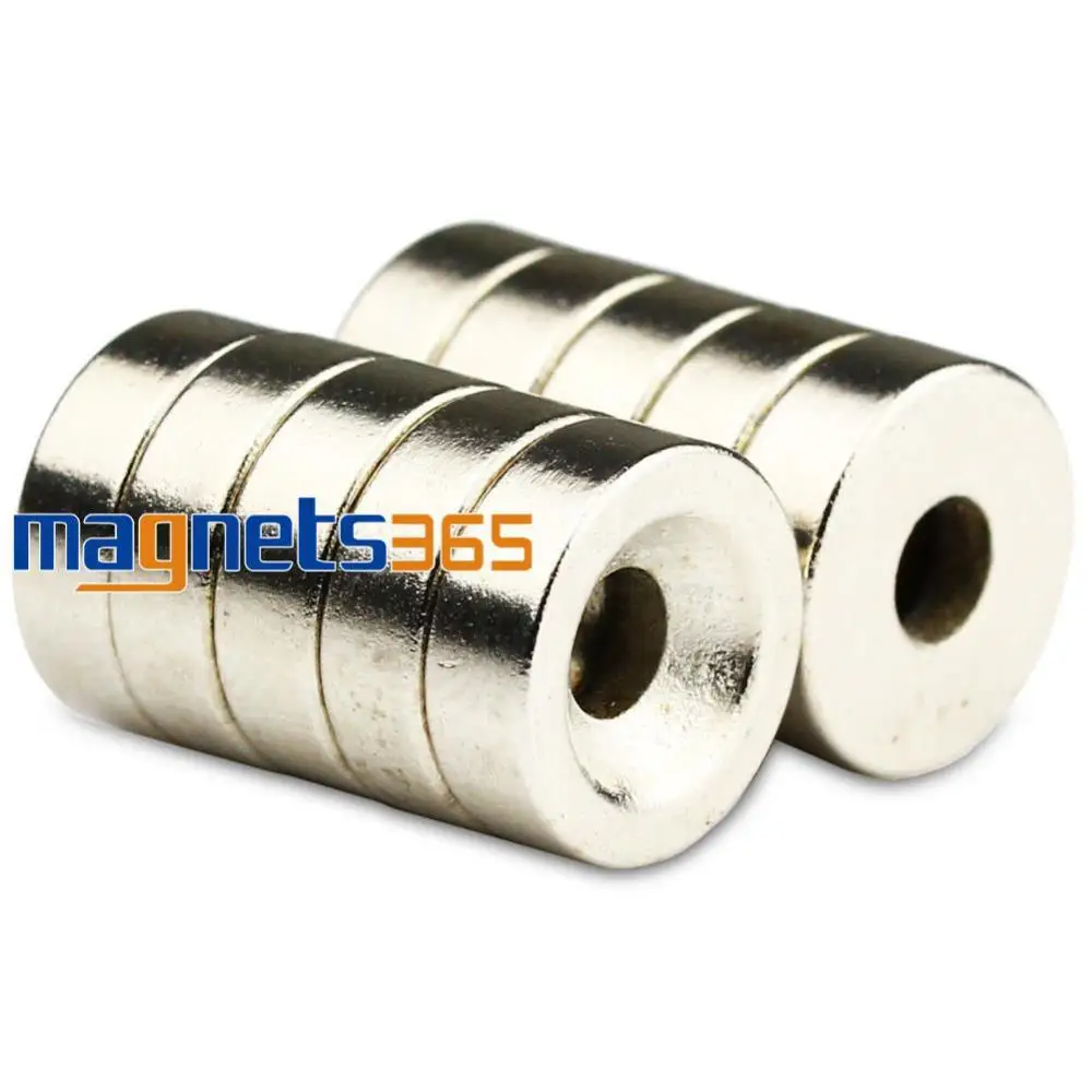 

OMO Magnetics 10pcs Strong Ring Magnet D:12*4mm Countersunk Hole:4mm Rare Earth Neodymium N50