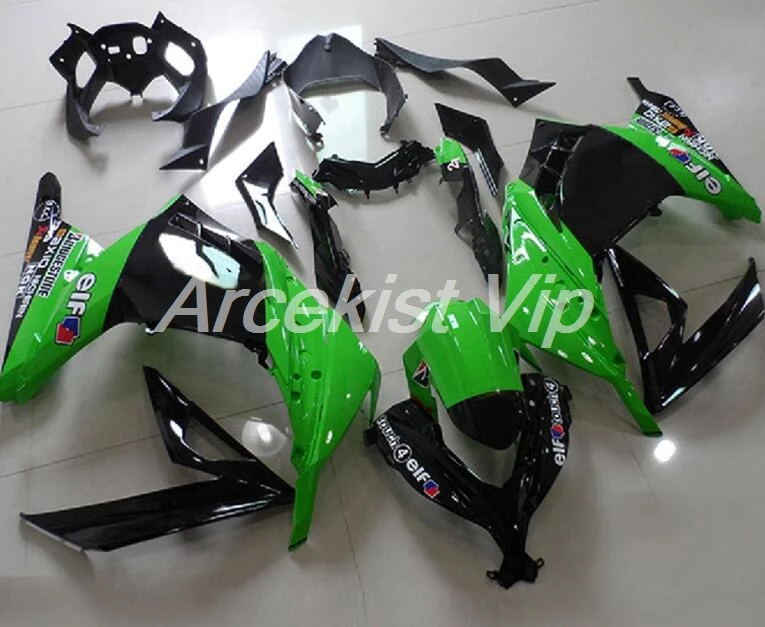 Пользовательские литья под давлением ABS обтекатели комплект для Kawasaki ninja300 2013- EX300 EX300R 13 14 15 16 17 Зеленый Черный FR