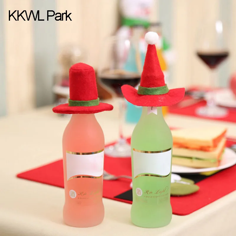 Christmas Hat With Christmas Bottle Decoration Diy Party