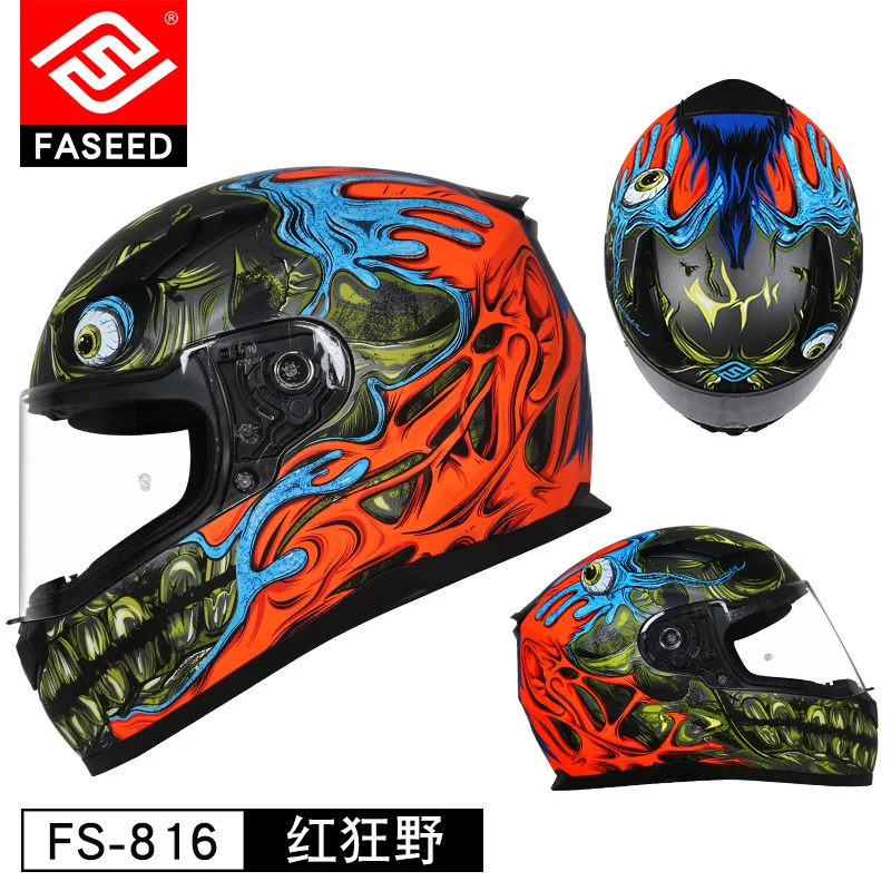 Faseed полный уход за кожей лица мотоциклетный шлем для мотокросса гоночный шлем велосипедные шлемы, шлемы Capacete DOT утвержден каска - Цвет: 12