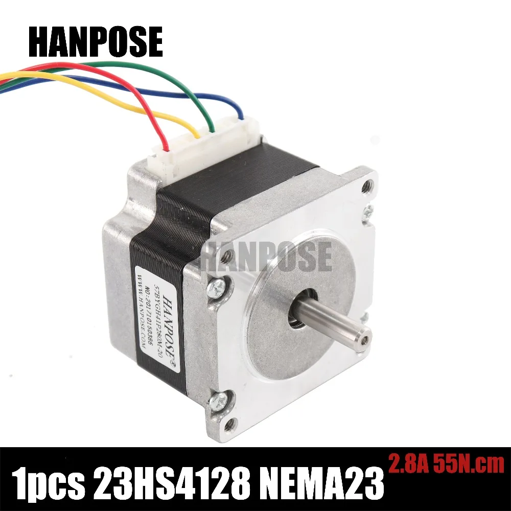 Бесплатная доставка 23HS4128 4 свинцовый Nema 23 шаговый двигатель 57 NEMA23 2.8A ISO CNC лазер