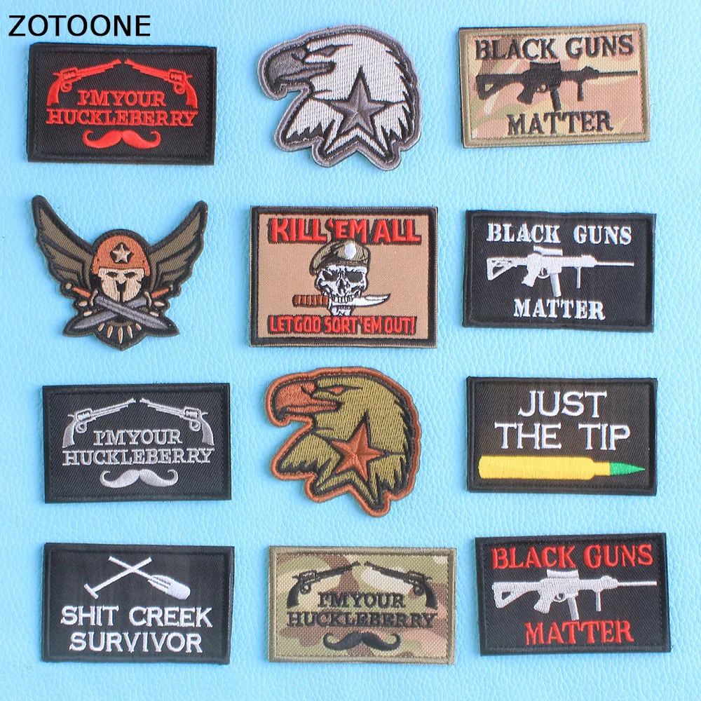 Buy ZOTOONE Gun Skull Military US Army Morale Patch