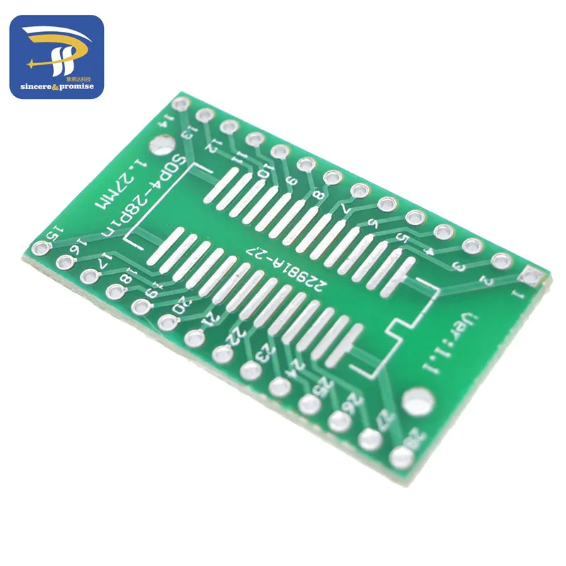 5PCS TSSOP28 SSOP28 to DIP28 0.65/1.27mm pitch adapter transfer board AD9850 5PCS TSSOP28 SSOP28 to DIP28 0.65/1.27mm pitch adapter transfer board AD9850