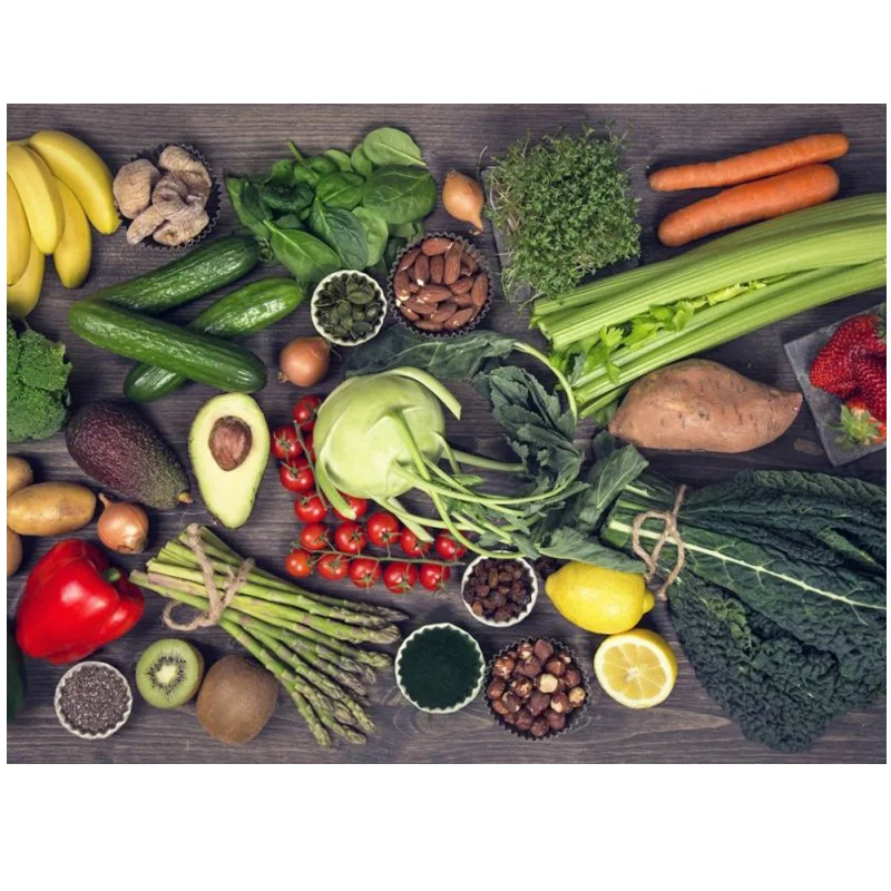 

Diamond Embroidery Full Display Diamond Painting Fruits vegetables 5D DIY Square Round Rhinestone Mosaic kitchen decor YG512