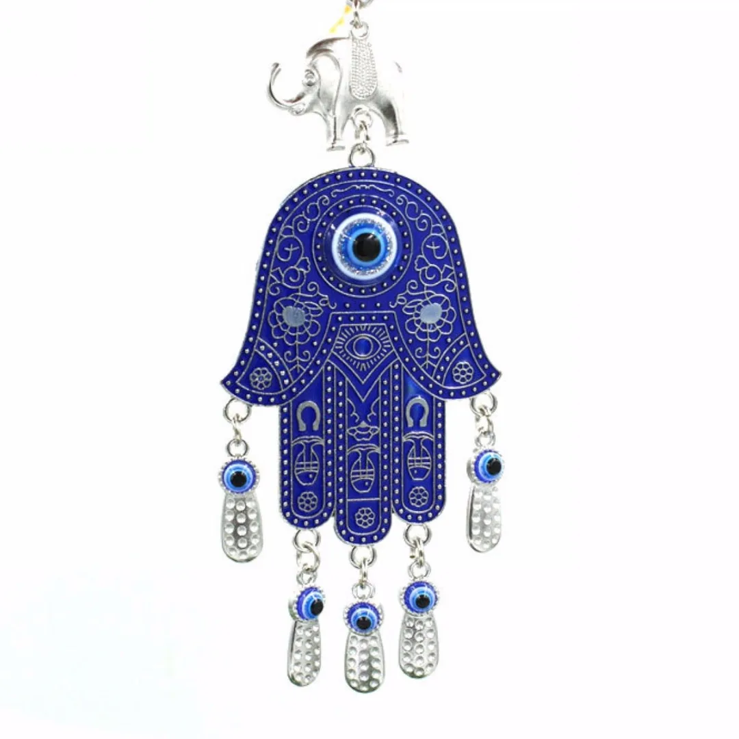 JX-LCLYL Turkish Blue Evil Eye Hamsa Hand Amulet Wall Protection Hanging Cars Home Decor