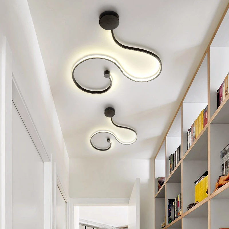Kaufen Wand licht foyer führte leuchte schlange geformt wand lampe decke lampen moderne glanz zauberstab lampe decke linie licht led leuchten wohnzimmer