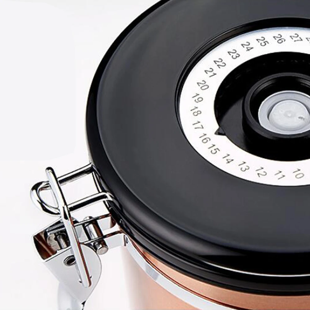 Sealed Coffee Bean Cans Stainless steel sealed tank with exhaust valve tea pot Can Be Used With Silver Exhaust Valve Sealed tank (1)