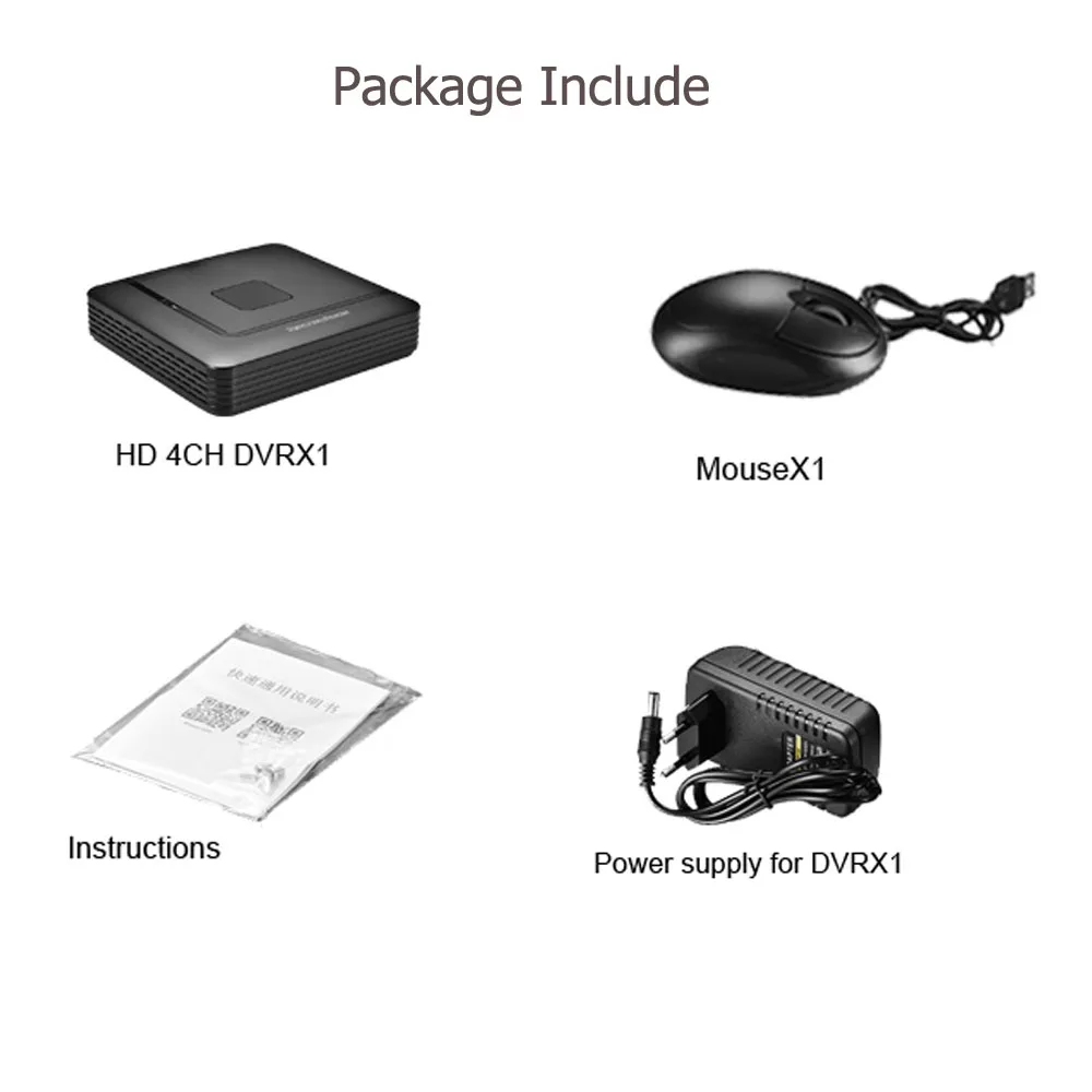  4 Channel 8 Channel AHD DVR Surveillance Security CCTV Recorder DVR 4CH 720P / 8CH 1080N Hybrid DVR - 33007671432