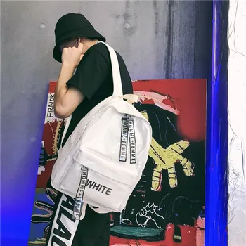 

2020 summer Fashion Women Backpack Transparent Versatile Student Bags High Quality Youth canvas Backpacks with letter KC-010