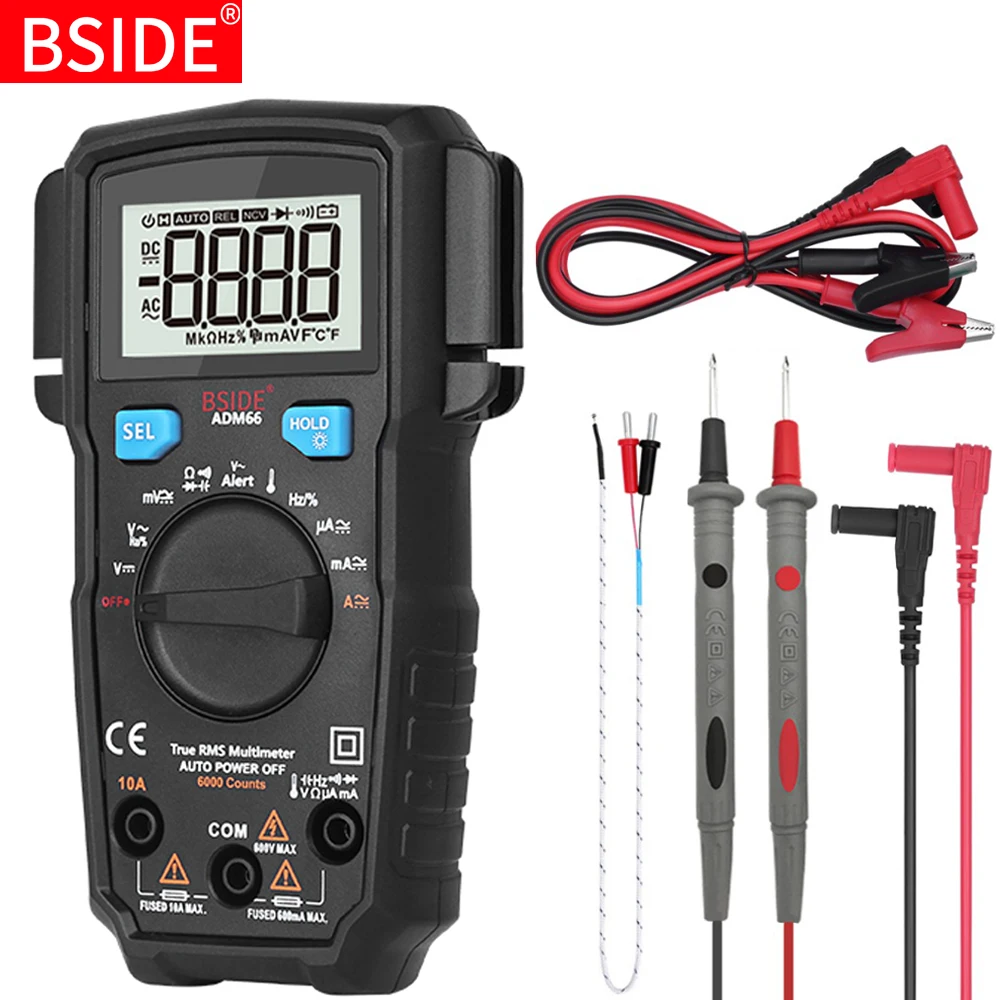 Portable Digital Multimeter BSIDE ADM66 Auto Range True RMS Multimetro