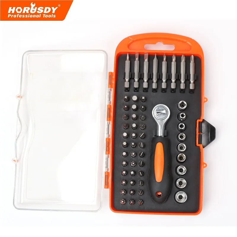

HORUSDY 54Pcs/Set Precision Ratchet Socket Screwdriver Set , Portable Wrench Driver Socket Set