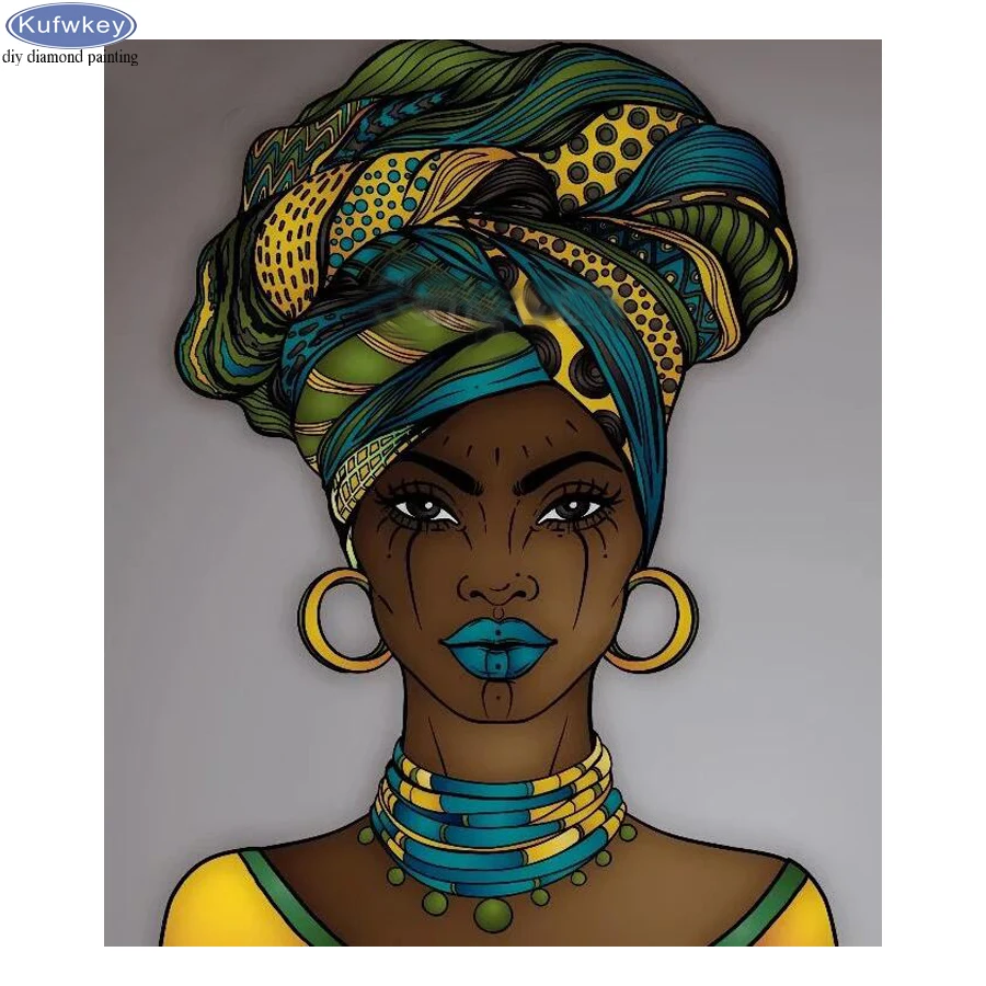 

5D DIY Diamond Painting African woman Diamond Mosaic Full Square/Round Diamond Embroidery Rhinestones Home Decor Needlework