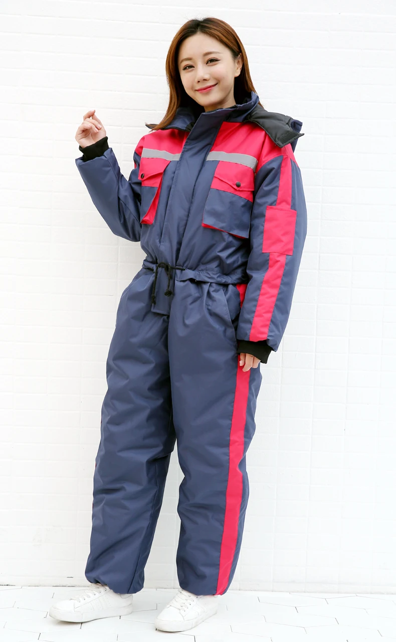Winter work clothing thick warm cotton padded overalls antifreeze cold waterproof men women outdoors thermal protection uniforms (11)