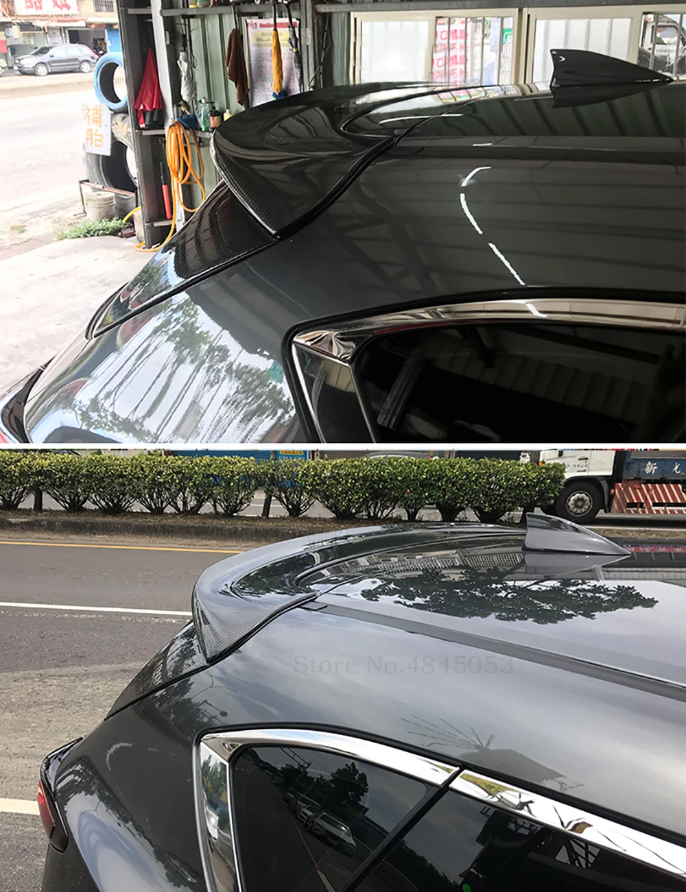 AITWATT, автомобильный спойлер из углеродного волокна, задний багажник, крыло, задний спойлер на крышу, черный спойлер, автомобильный Стайлинг для Mazda CX-5 CX5