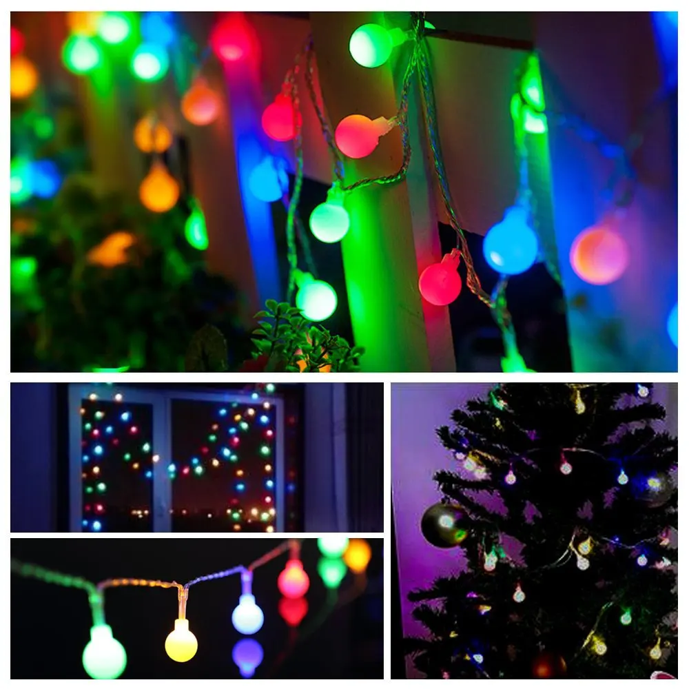 Светодиодный светильник 10 м 100 светодиодный s AC 220 В IP44 многоцветное освещение для рождественских Гирлянд, праздников, свадеб, фонарей