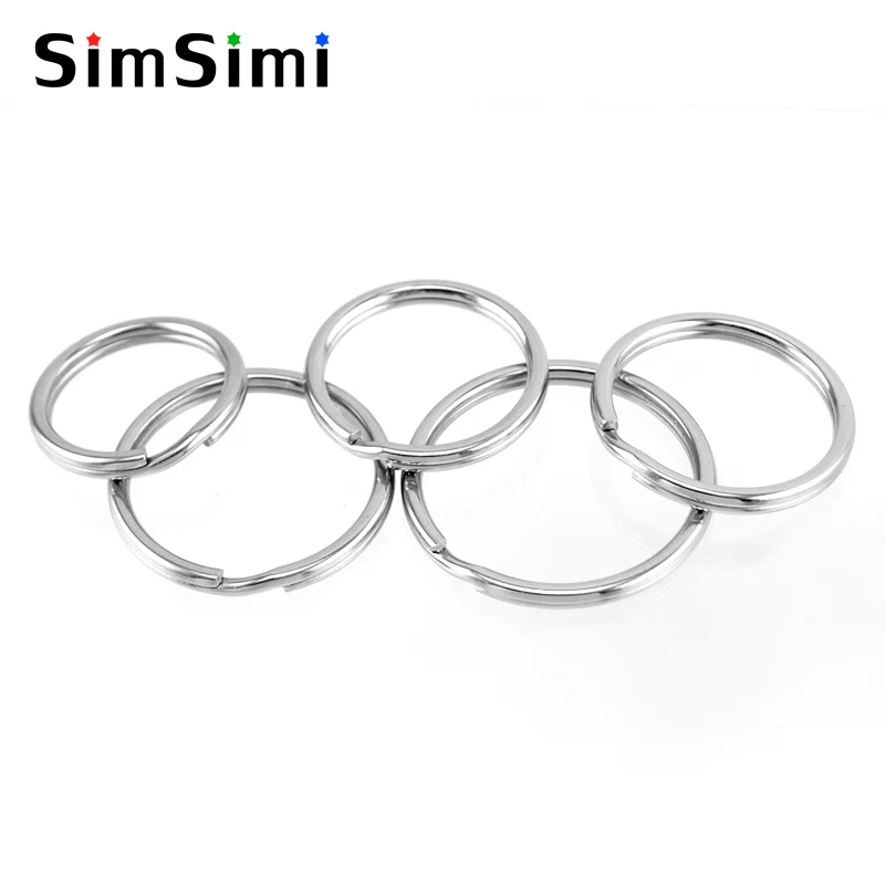 Simsimi 2mm Wire Diameter Key Ring Outer Dia 25/28/30/32/35mm Basic Key