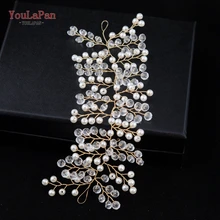 YouLaPan HP112 Быстрая Хрустальное оголовье для новобрачных жемчужины свадебные волосы лоза для невесты Свадебные аксессуары для волос для свадьбы