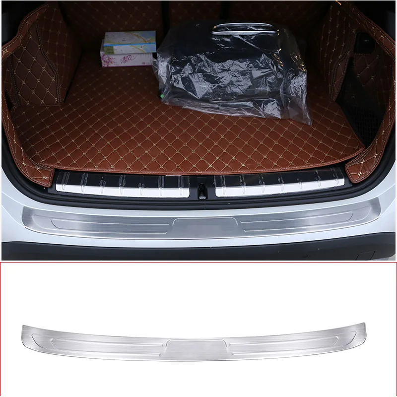 

For BMW X1 f48 2016 2017 304 Stainless Steel Trunk Rearguards Rear Bumper Outer Sill Plate Protector Guard Cover Plate 1pc