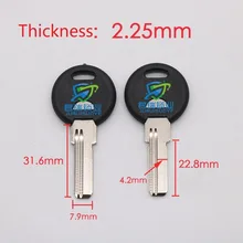 JF013 левый узкий паз Болванка для ключа для мотоцикла длина замены 31,6 мм(10 шт