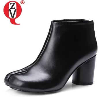 

ZVQ woman shoes 2019 spring autumn new fashion sexy handmade genuine leather woman shoes outside super high heels zip shoes