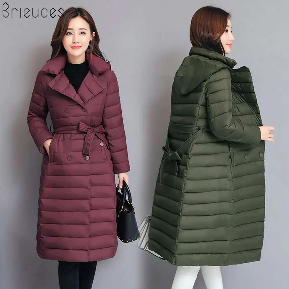 

Br parka women 2018 fashion Winter Jacket Women 3XL manteau femme hiver Cotton Coat female jacket Hooded Slim long Parka