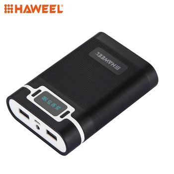 

HAWEEL DIY Power Bank Box 4x18650 Battery 10000mAh shell with 2xUSB Output&Display for iPhone,Smartphone without Battery 5V