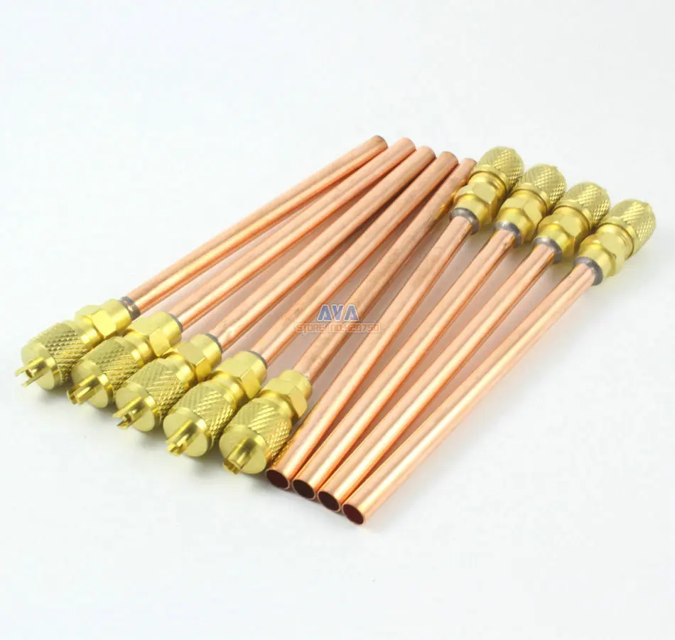 10 штук холодильное наполнение услуги металлические клапаны доступа 3," Длина