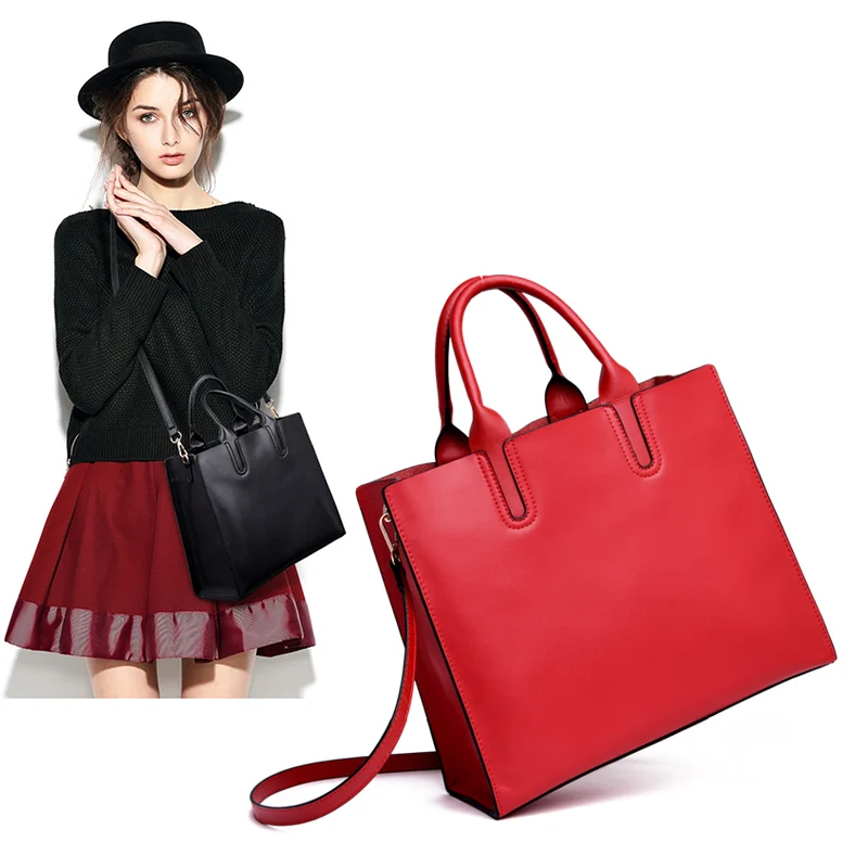 

YILIAN2019 new women's handbag fashion cowhide handbag large capacity women's handba