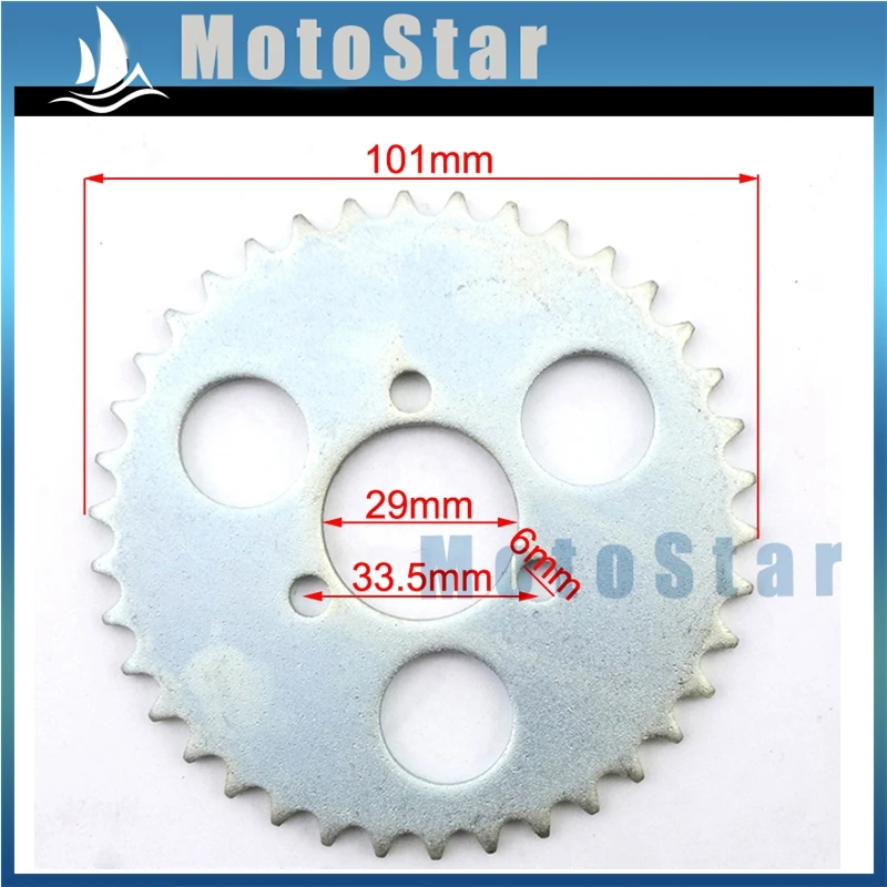

29mm 38 Tooth T8F Mini Moto Steel Rear Chain Sprocket For Chinese 2 Stroke 43cc 49cc Engine Kids ATV Pocket Bike Goped Scooter