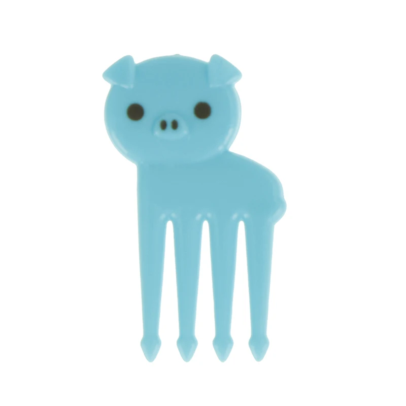6 шт./компл. Kawaii Животные фермы мини мультфильм фрукты вилка знак из смолы